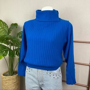 cobalt blue turtleneck